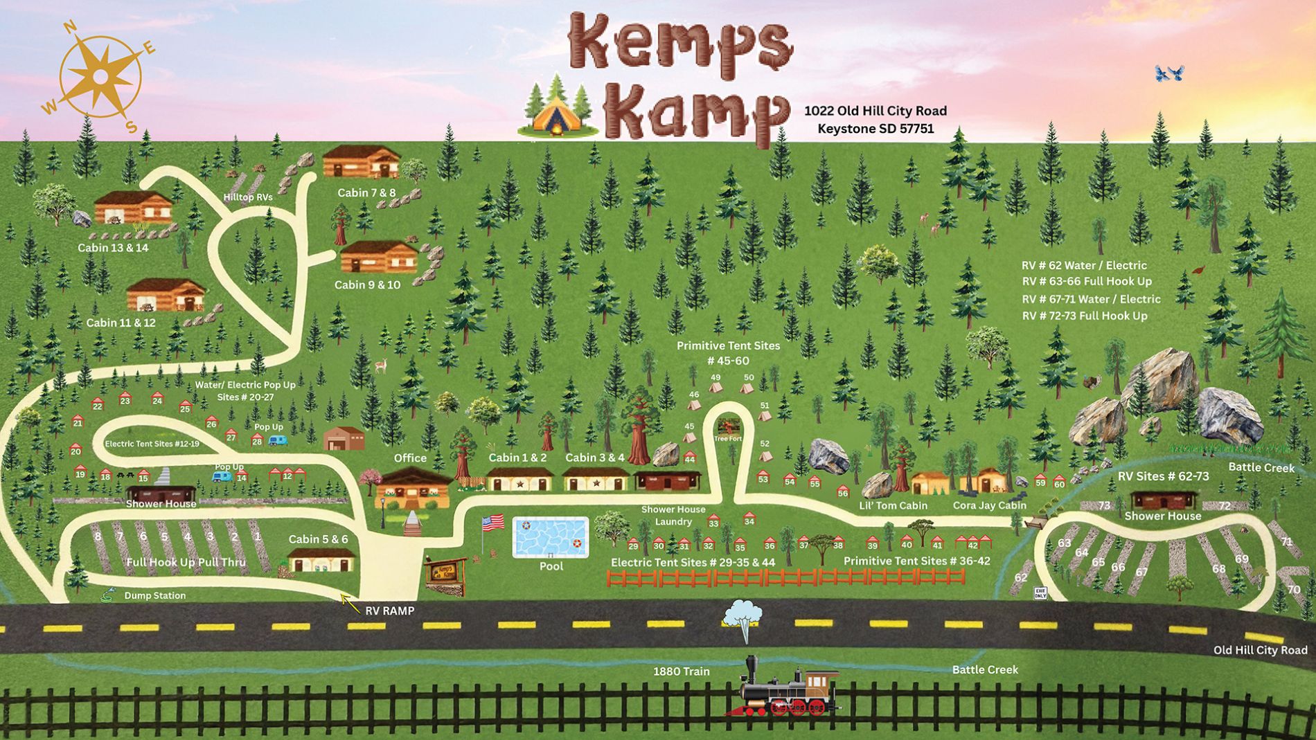Kemps Kamp RV Map